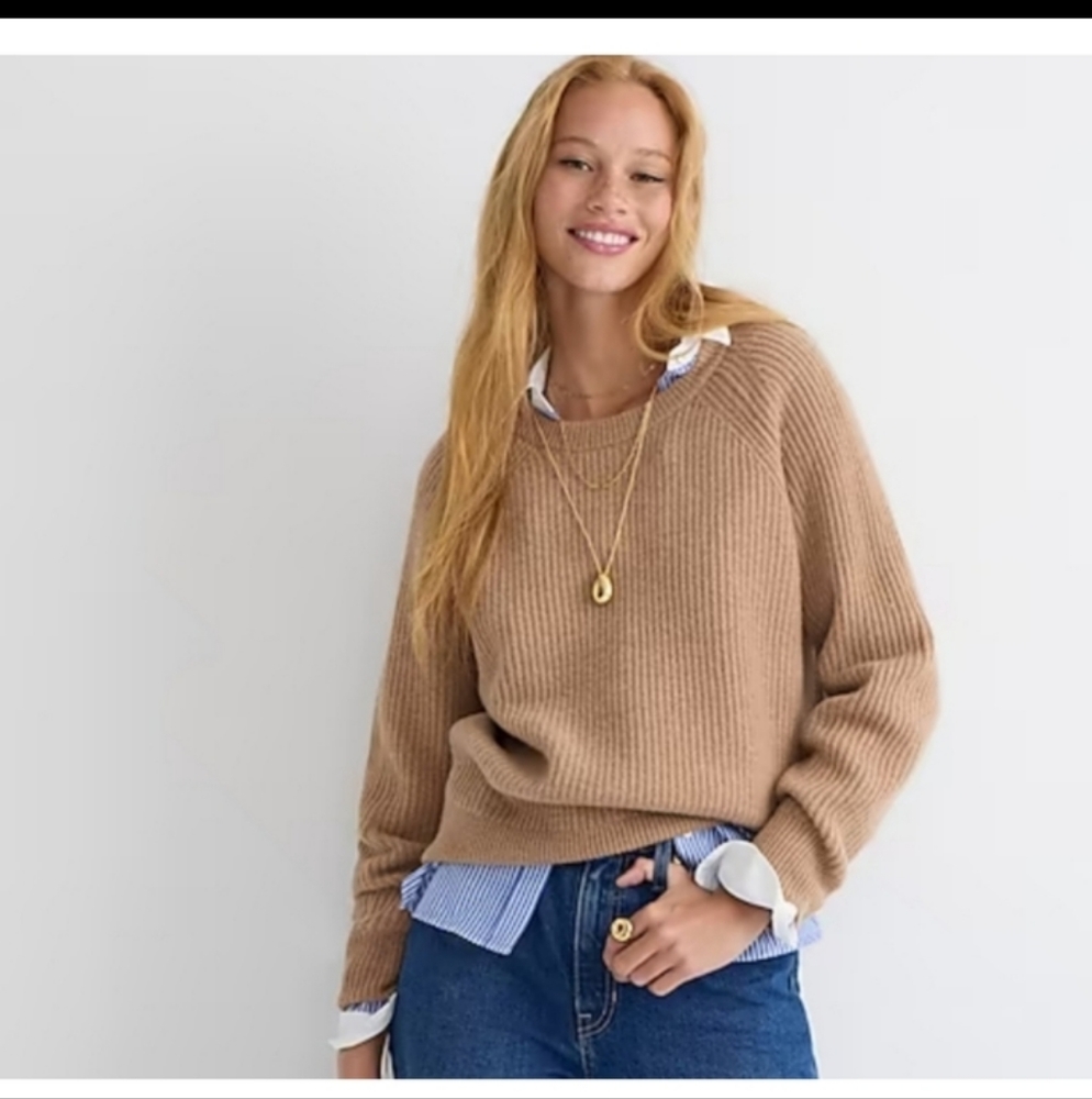 NWT Women’s Jcrew 100% cashmere ribbed sweater